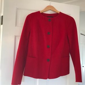 Talbots red double faced wool jacket like new size 6